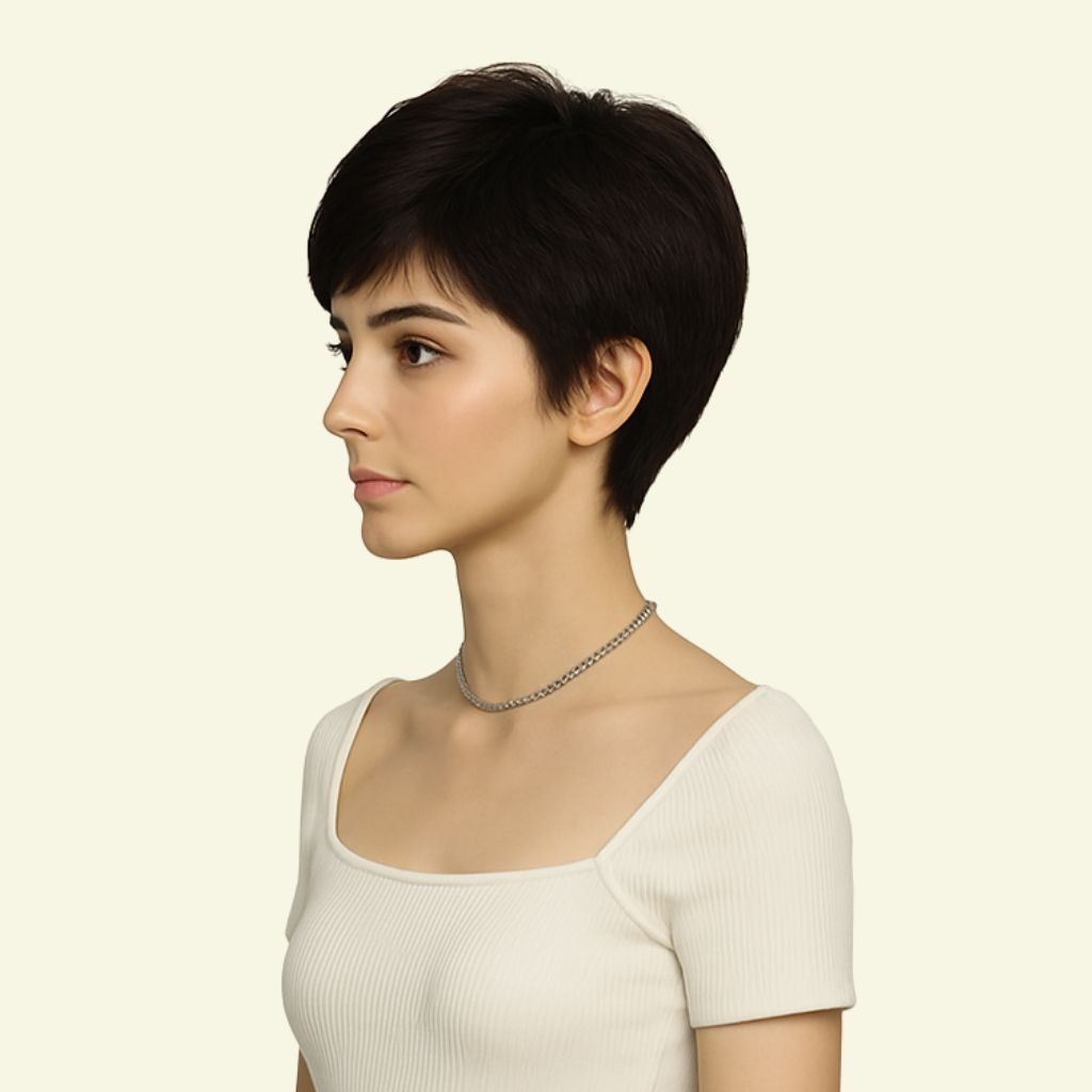 Women’s Full Wig – Bob Pixie Style, Full Skin Base, 4D Ultra-Thin Skin
