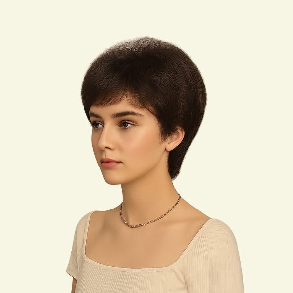 Women’s Full Wig – Styled Pixie Cut, Ultra-Thin Skin