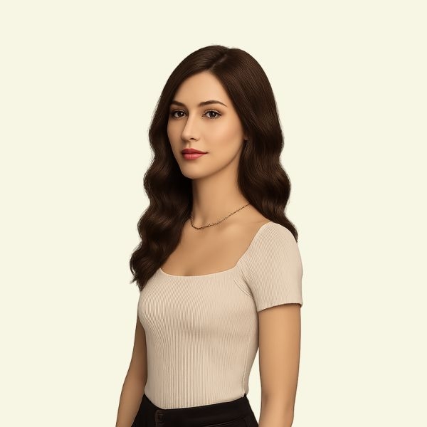 Women’s Full Wig – Two Bangs, Large Loose Waves, Human Hair, Long Length