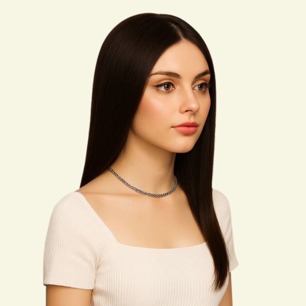 Women’s Top Hairpiece – 4D Ultra-Thin Skin, Crown Coverage, Grey Hair Coverage, Size 12x13cm