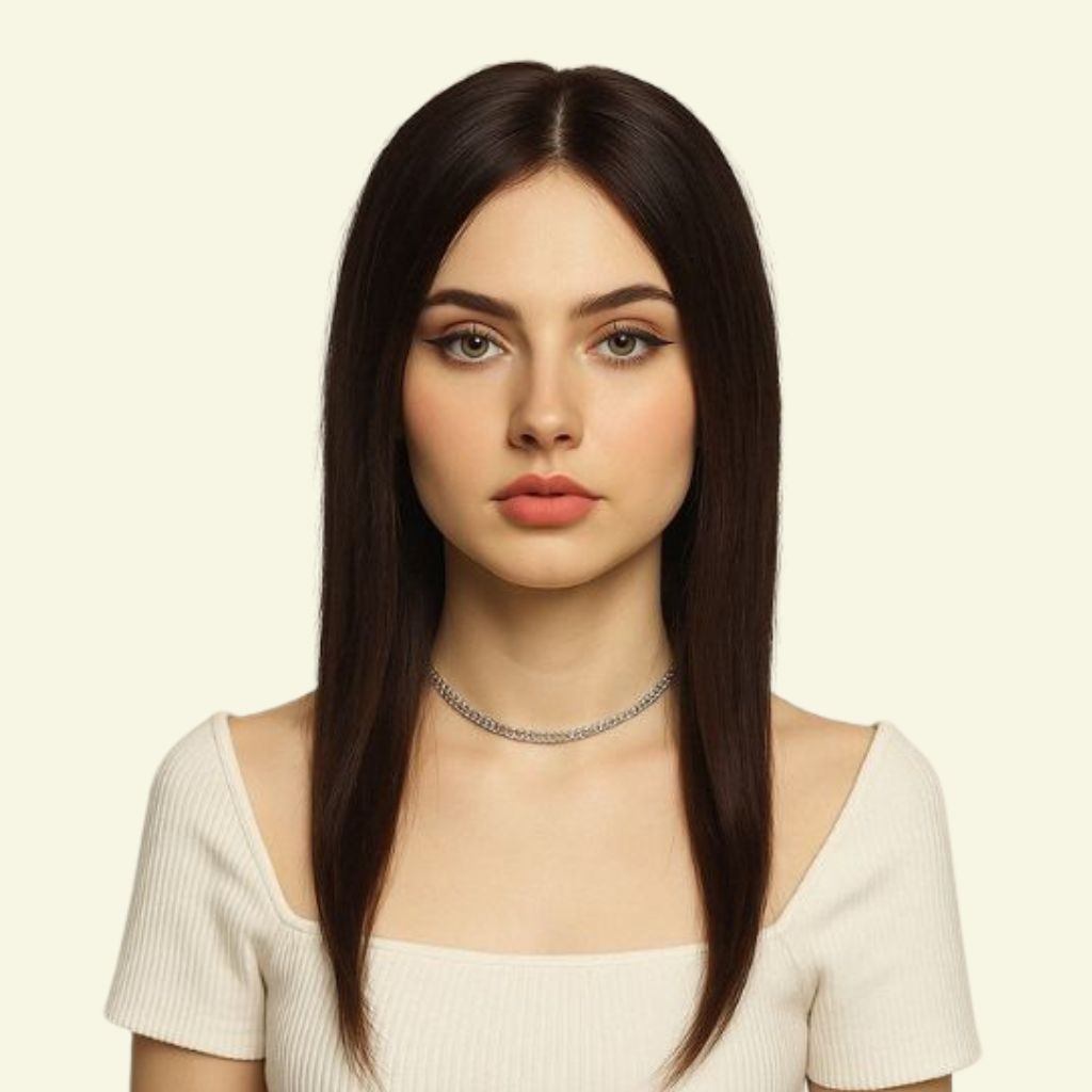 Women’s Top Hairpiece – 4D Ultra-Thin Skin, Crown Coverage, Grey Hair Coverage, Size 12x13cm