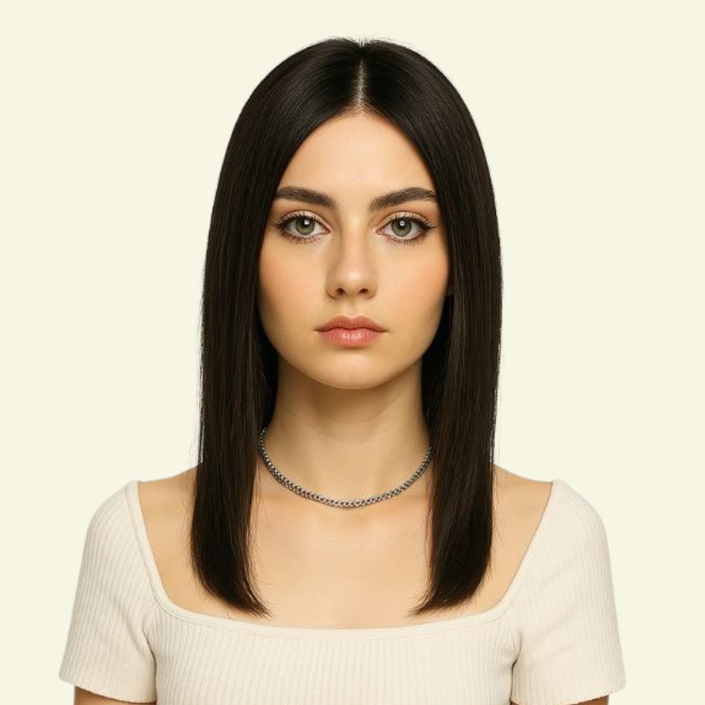 Women’s Top Hairpiece – 4D Ultra-Thin Skin, Crown Coverage, Grey Hair Coverage, Size 7x10cm