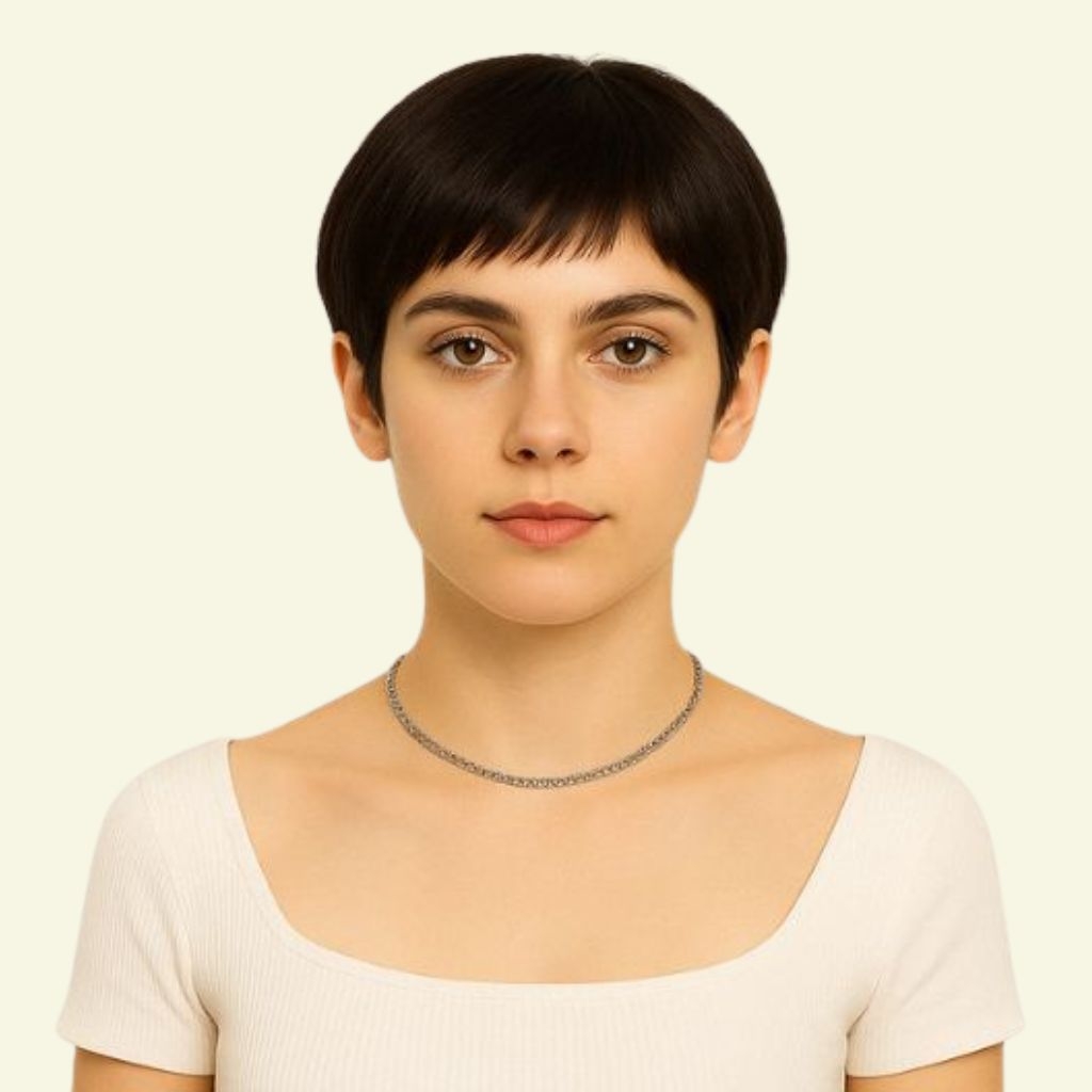 Women’s Top Hairpiece – 3D Ultra-Thin Skin, Short Pixie Style