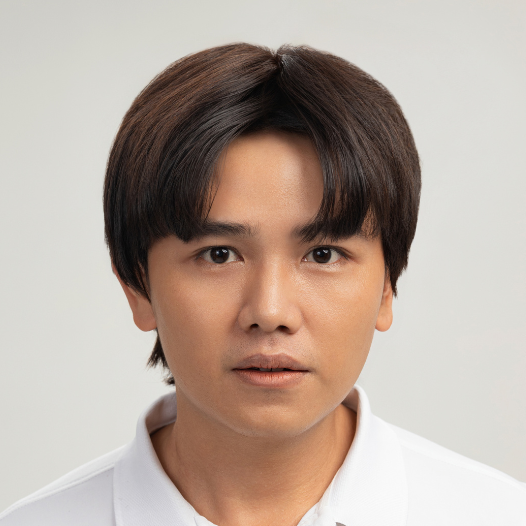 Men’s Full Wig – Side Part with Two Bangs, Dark Brown