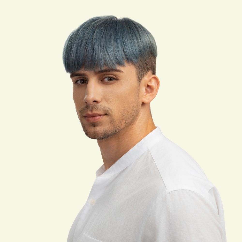 Men’s Top Hair System – Basic Emerald Green, Full Skin Base, 3D