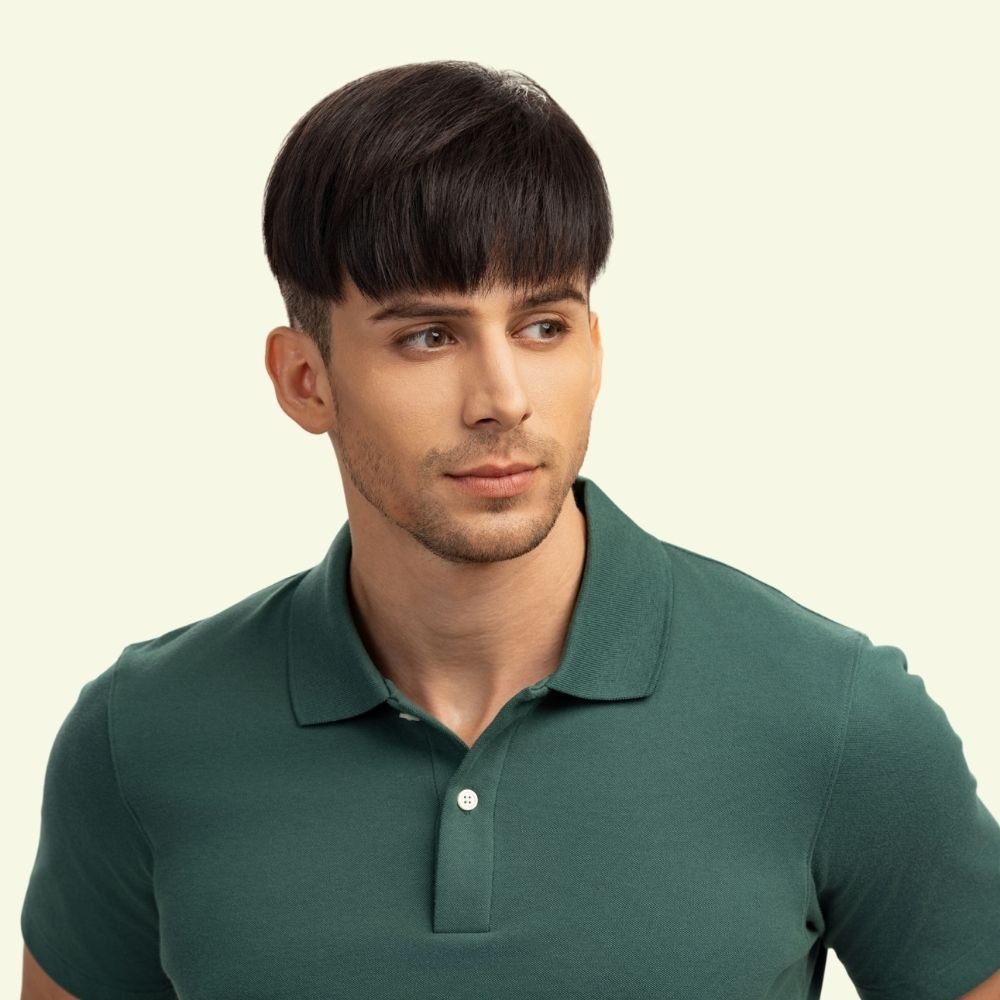 Men’s Top Hair System – Layered Style, Dark Brown