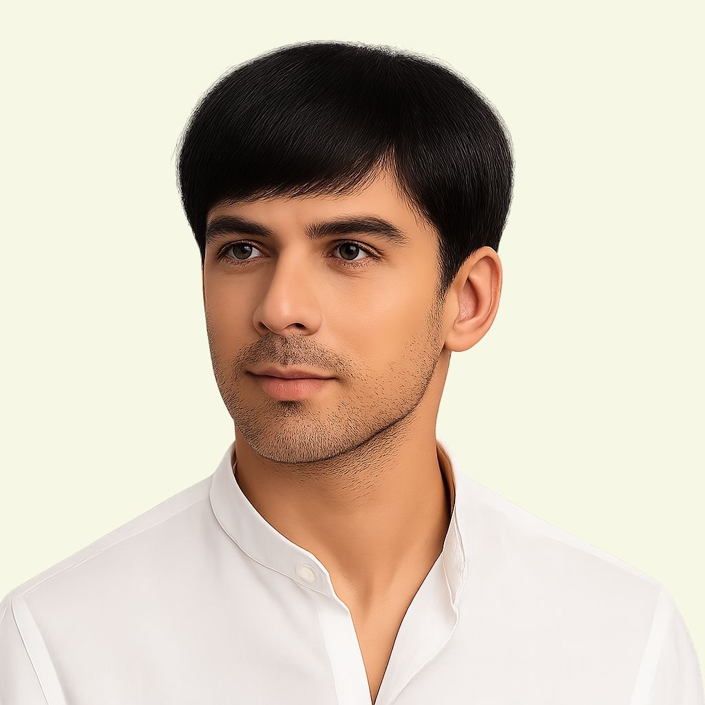 Men’s Full Wig – Basic Style, Ultra-Thin Skin, Human Hair