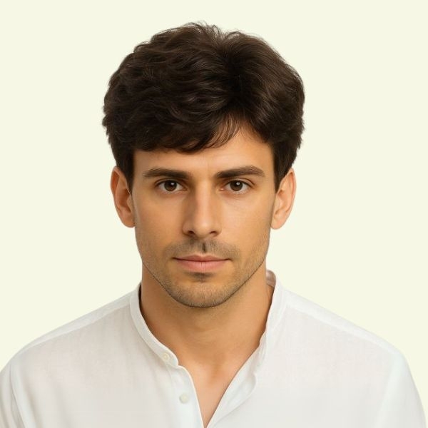 Men’s Full Wig – Undercut Style, Human Hair