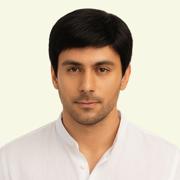 Men’s Full Wig – Basic Style, Human Hair, 4D Ultra-Thin Skin, Full Lace