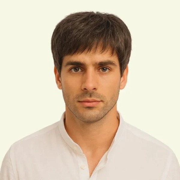 Men’s Full Wig – Mop Top Hairstyle, Human Hair