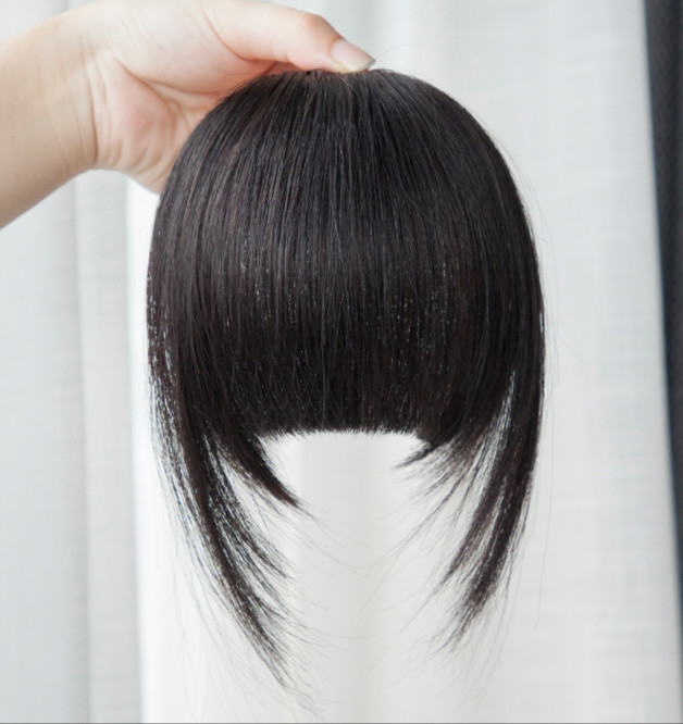 100% Real Hair Thick Bangs With Pat