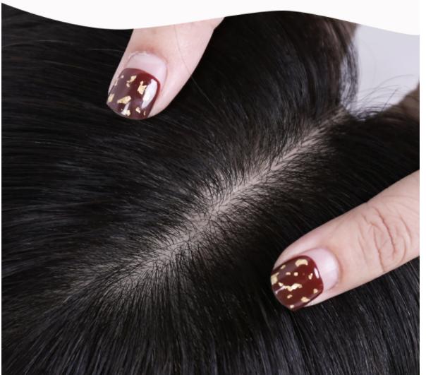 Silk Top super skin bald female bangs