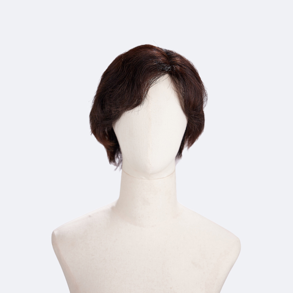 Medium Handmade Mono Human Hair Wig with Bob