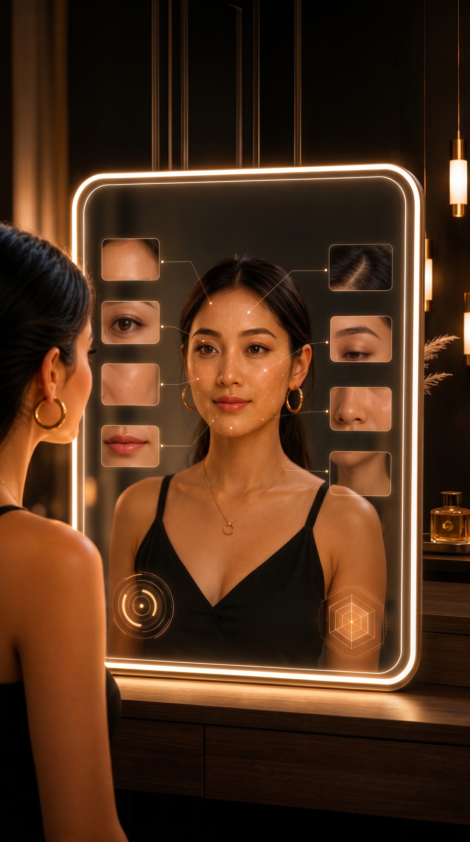 Harmonize Hair Head & Face on Magic Mirror